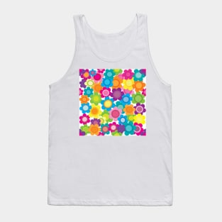 Jeweltone Seamless Flower Pattern Tank Top